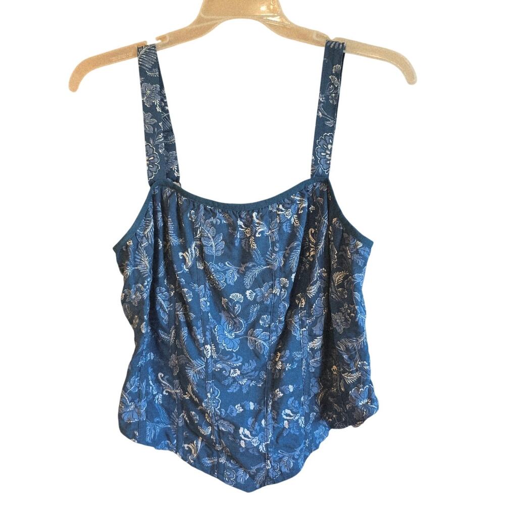 Torrid floral blue corset style tank top size 2x